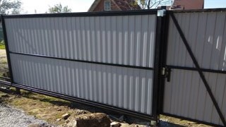 Купить сваи для ворот в Донской. Заказать ворота на сваях под ключ от 21771 руб